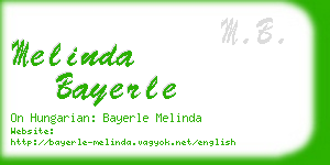 melinda bayerle business card